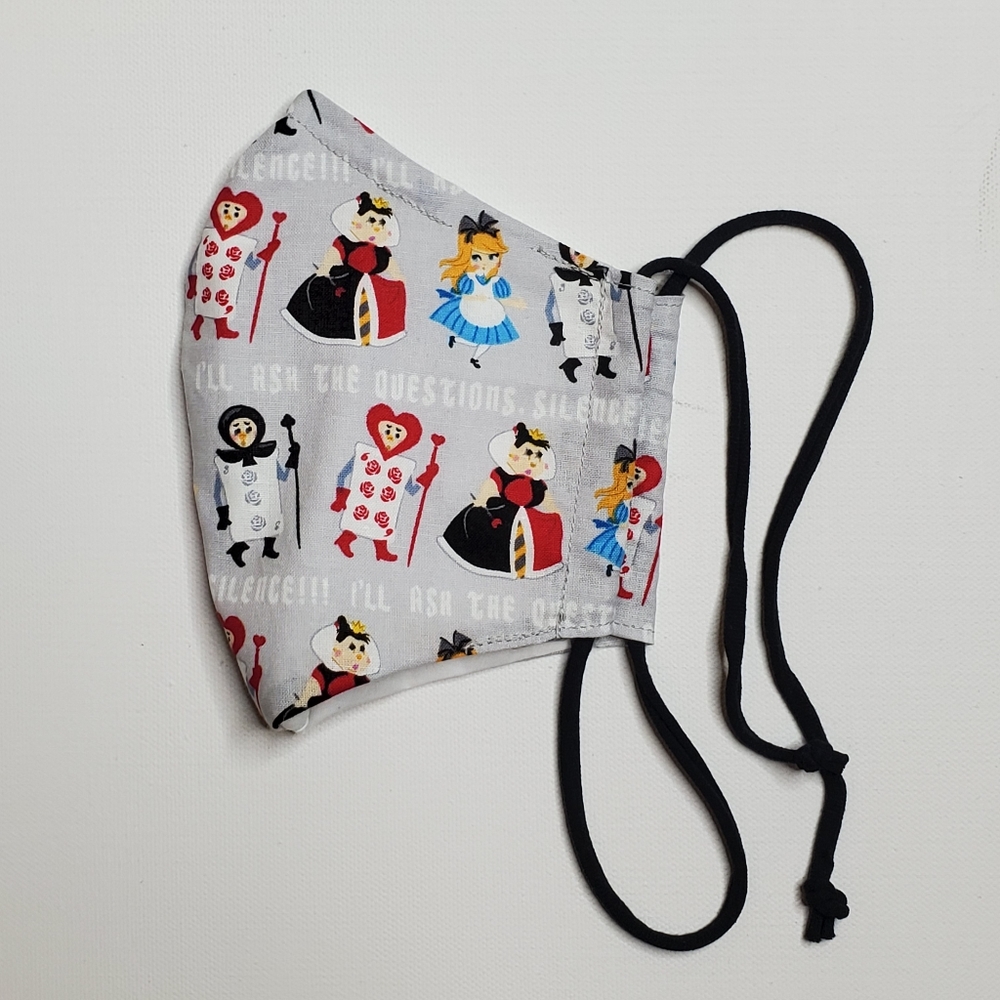 Alice in Wonderland Red Queen Face Mask Handmade